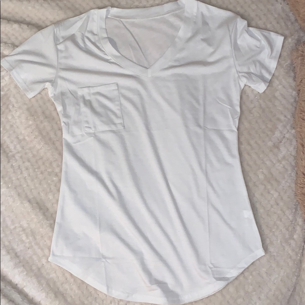 White V neck t-shirt